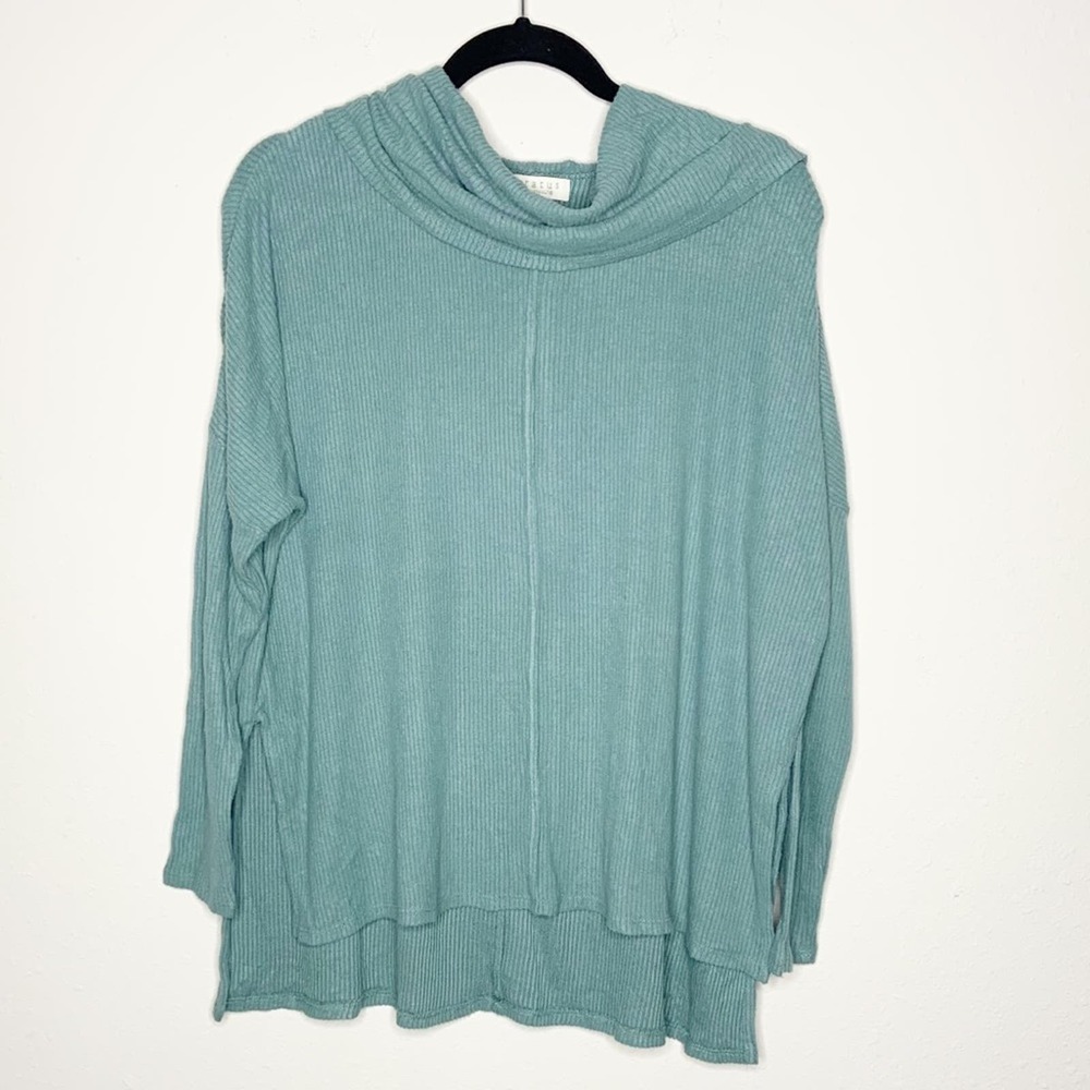 Status By Chenault Ribbed Cowl Neck Sweater Sz XS